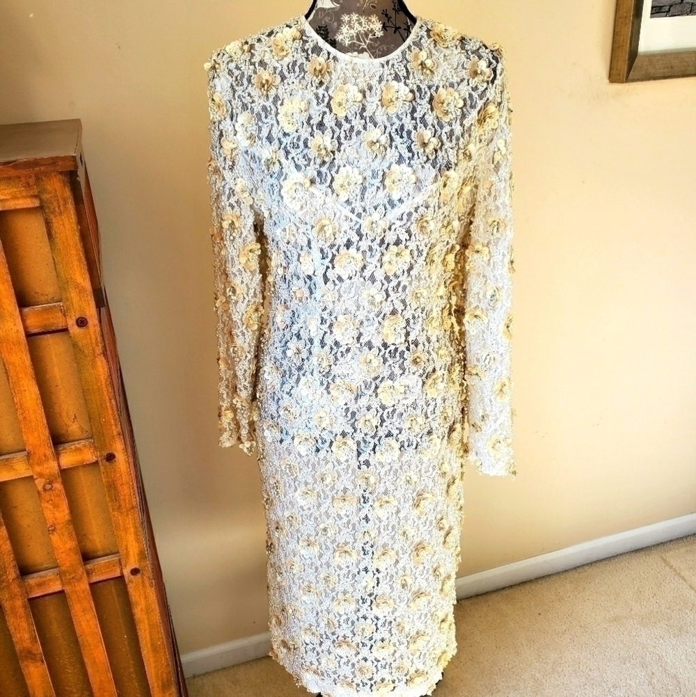 Gorgeous lace beaded embelished dress sz.‎ 4